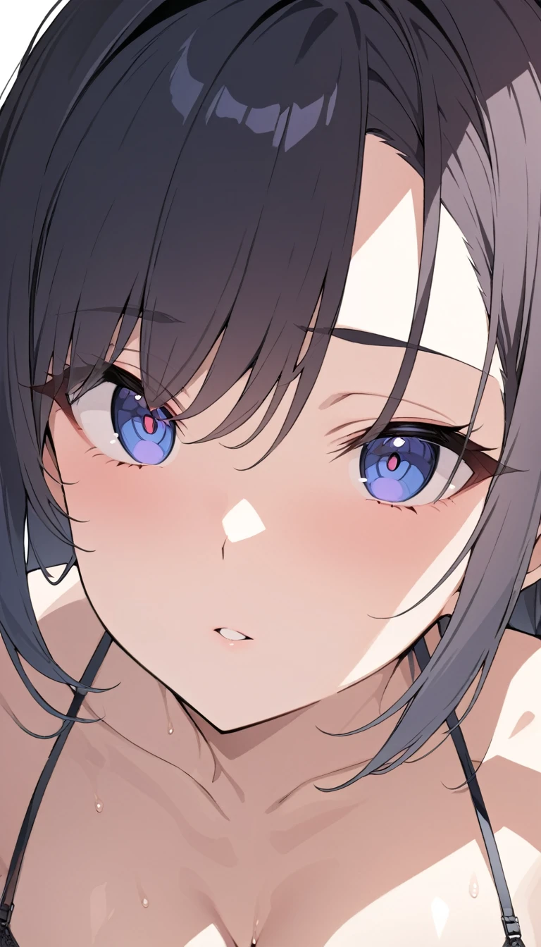 (((masterpiece, high resolution))), beautiful woman, Japan Beauty, 20 years old, bra, beautiful woman, looking at me, (((high resolution face, high resolution eyes))), hentai, white background 
