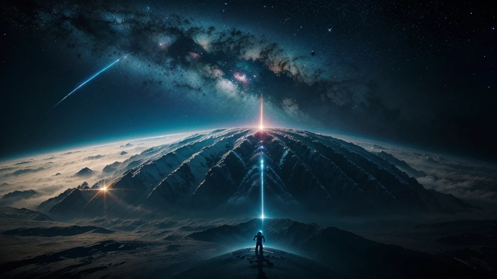 Stellar Odyssey, beyond the boundaries of time,
We cross worlds, in an eternal movement,
Cosmic music envelops us and guides us,
In this adventure, our soul vibrates.