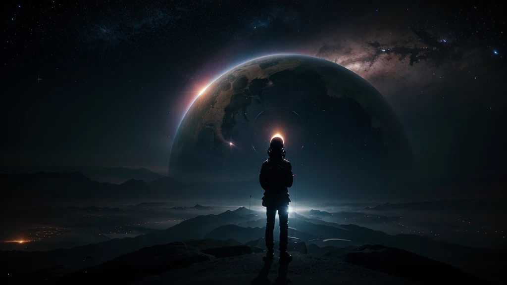 We hear the call of the infinite cosmos,
In this deep space, every sound is an invitation.