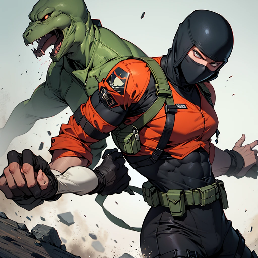 Female version of Snake Eyes from GIJoe. Ninja in black tactical armor