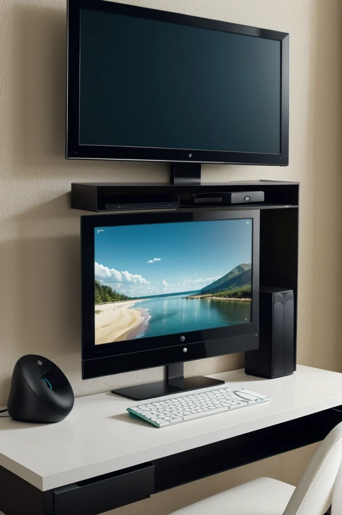 Escritorio tidy, con xbox, monitor, tidy, minimalist