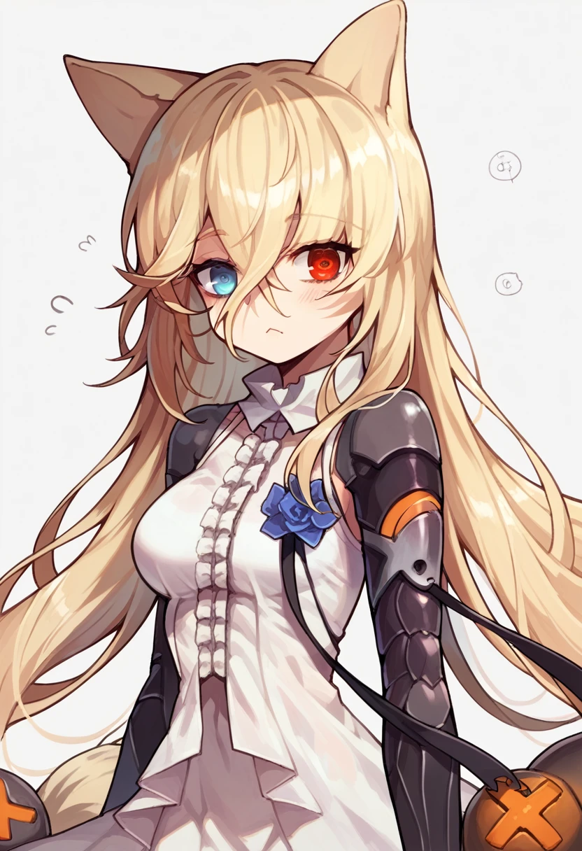 G41, G41 (gfl), girls frontline, cat ears, blonde hair, heterochromia