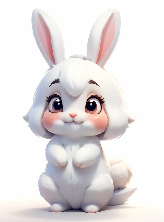Cute little rabbit、white background