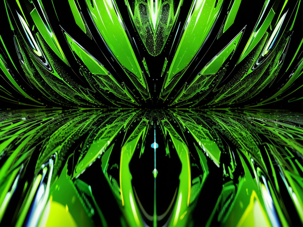 cyber machine distortion, futuristic acid green liquid abstract background chrome backlit, close up --a