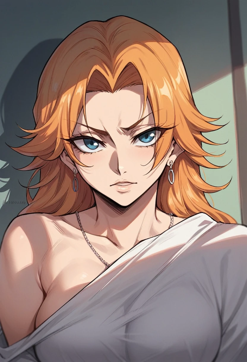 Rangiku Matsumoto from Bleach, light and shadow details, flawless picture, 8K Image Quality