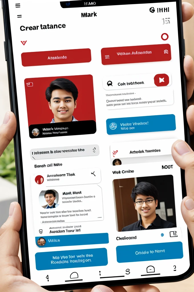 Creat attandance app whear student can mark attandane,mark leave and view attandance