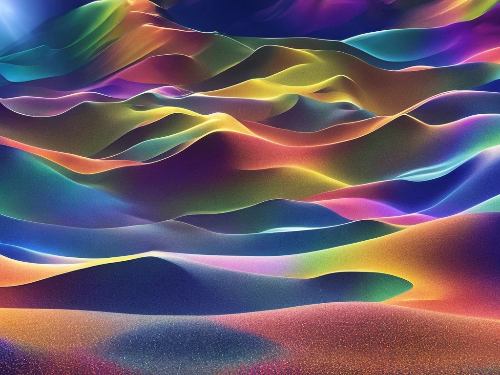 iridescent sand background abstract, dark scene, moonlit, sharp and focused --ar 16:9 --s 600--w 25