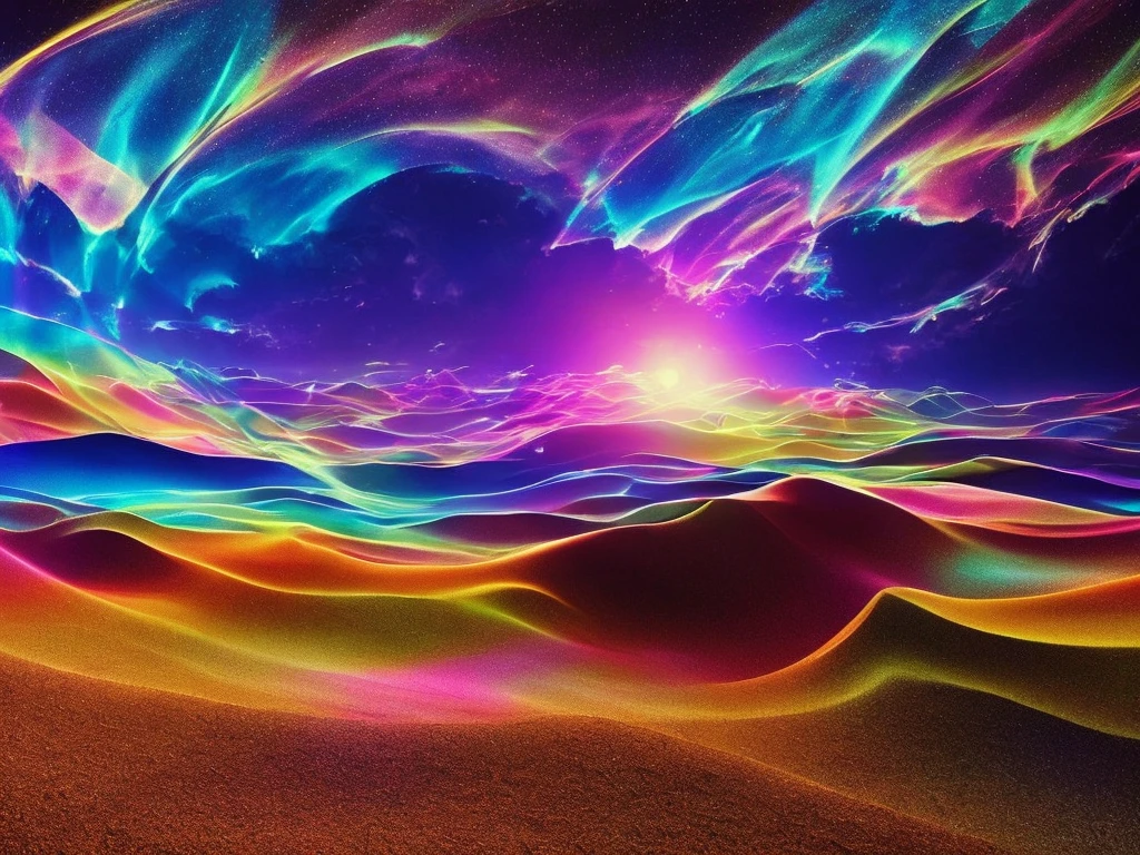 iridescent sand background abstract, dark scene, moonlit, sharp and focused --ar 16:9 --s 600--w 25