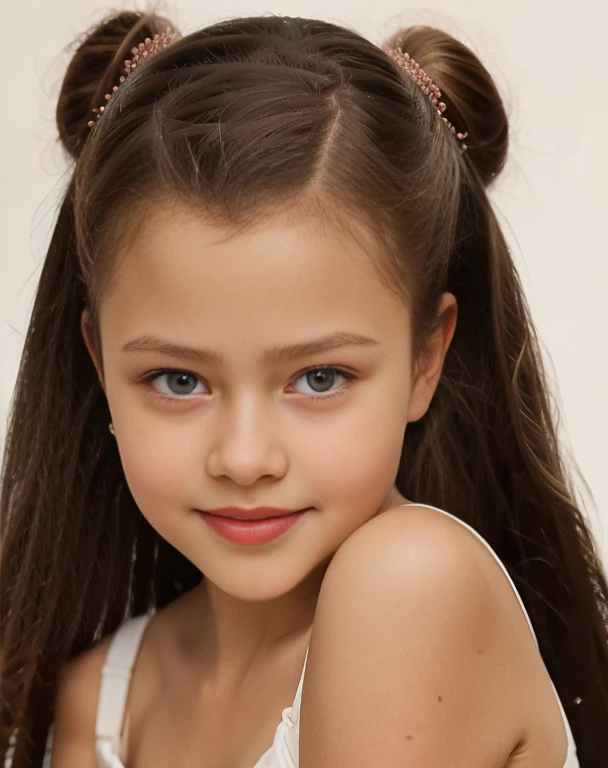 a close up of a young Russian girl with long hair and a black top, (Kristina Pimenova:1.5), thin face, gorgeous young model, beautiful young 11 years old girl, long wavy dark blonde hair, beautiful girl model, beautiful model girl, beautiful model, cute young girl, very pretty model, pretty face, thin face, very beautiful girl, beautiful , young girl, perfect face, young and cute girl, gorgeous portrait, by irakli nadar, mackenzie foy, 8K, ultra high res.photorealistic, UHD, Masterpiece, RAW