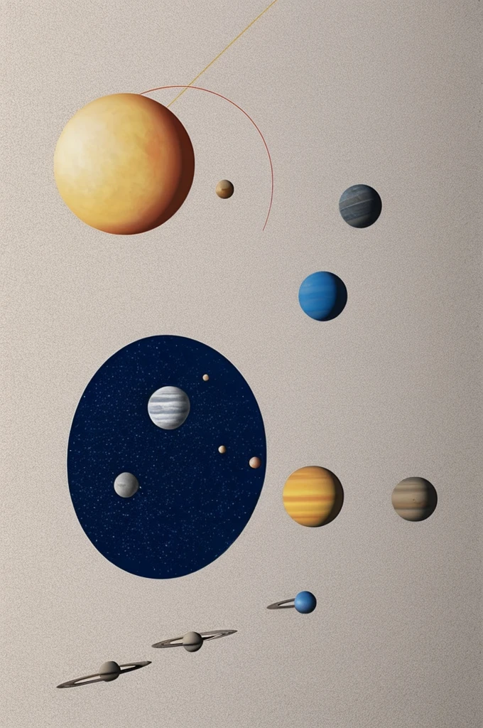 Make a minimalist solar system design