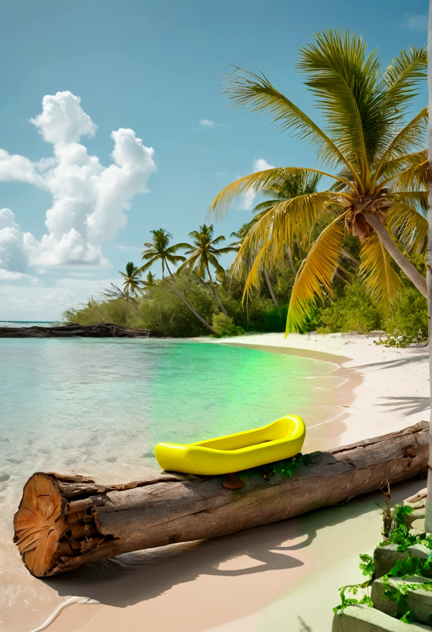 erase、Change to a yellow rubber boat