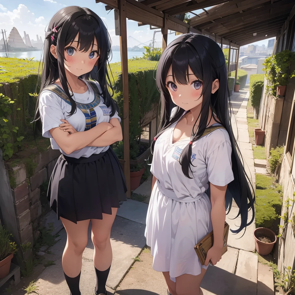 ((best quality)), ((masterpiece)), (details), one girl, sexy ((best quality)), ((masterpiece)), (details), one girl, sexy ((best quality)), ((masterpiece)), (details), one girl, full body, sexy expensive body, expensive, long legs, mature woman, mature, adult, it_nagatoro_main, Nagatoro Hayase, one girl, blushing, alone, uniform polo shirt, black hair, bag, brown eyes, hair accessory, looking at viewer, hair clip, outdoors, backpack, smiling, long hair, dark skinned woman, dark skin, , bangs, daytime, skirt, collared shirt, collarbone, ear clip, mouth closed, tree, asymmetrical bangs, upper body