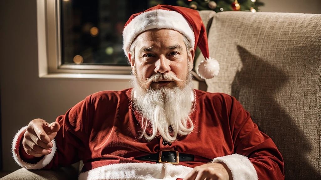 Santa giving the middle finger.