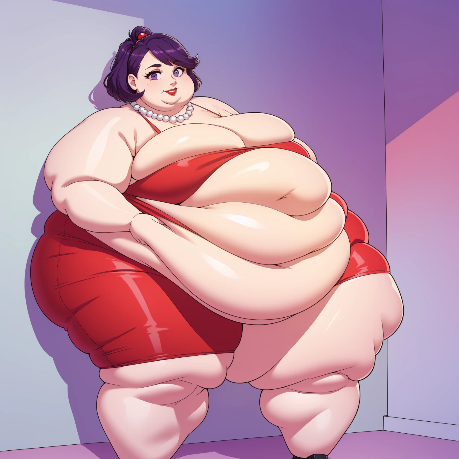 Cherry Jubilee, naked, big breasts, massive fat belly, fattest belly ever, making a puddle of pussy juice From her pussy, Cherry Jubilee Equestria girls, full body, Standing, in the living room, Cherry Jubilee, cuerpo completo, high resolusion