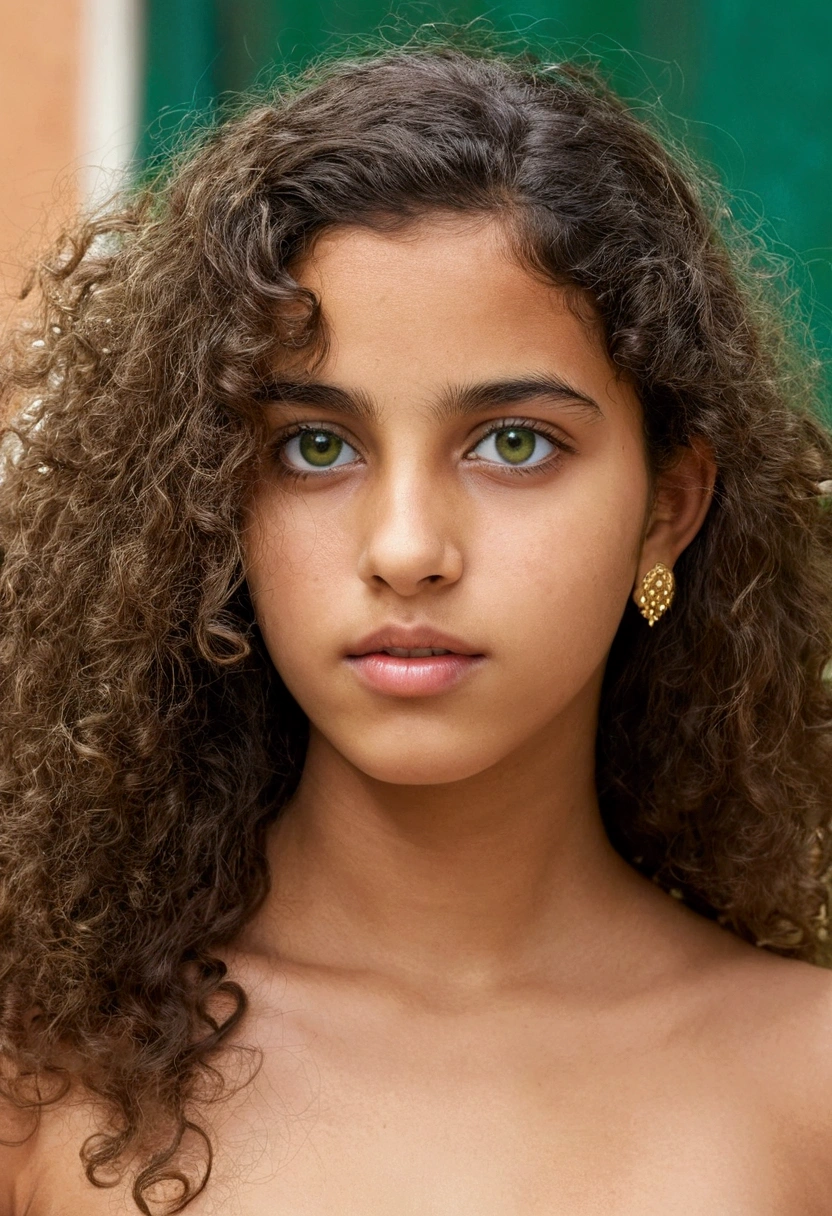 adolescente marocaine très jolie yeux verts très t cheveux long et boucles ((full nudity))