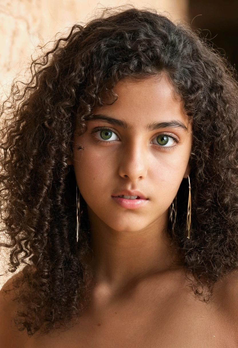 adolescente marocaine très jolie yeux verts très t cheveux long et boucles ((full nudity))