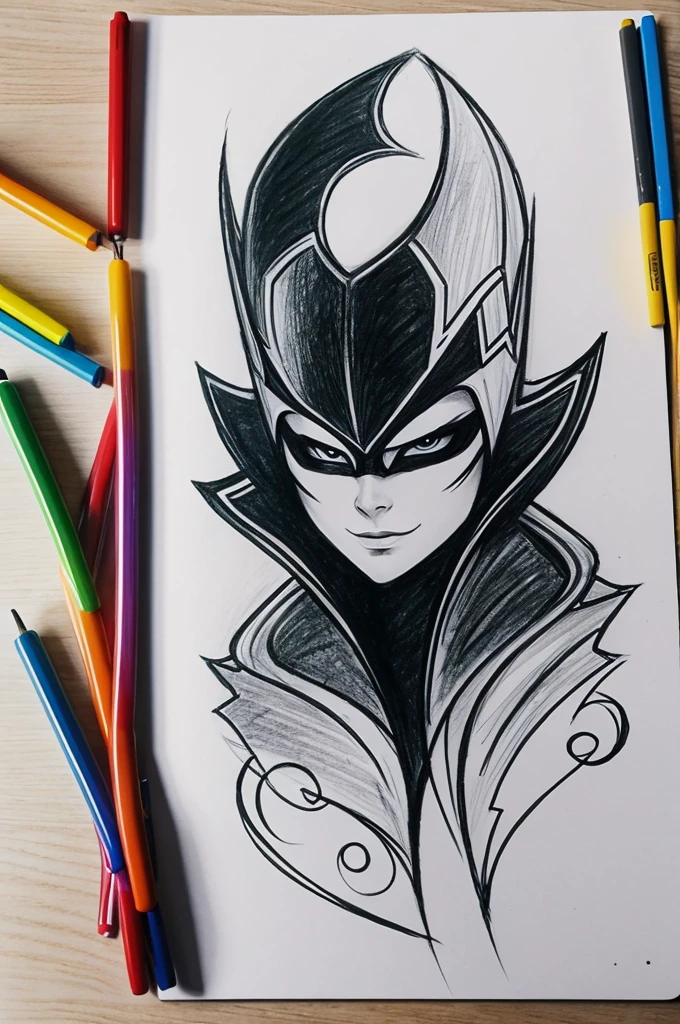 Villain drawing for children 