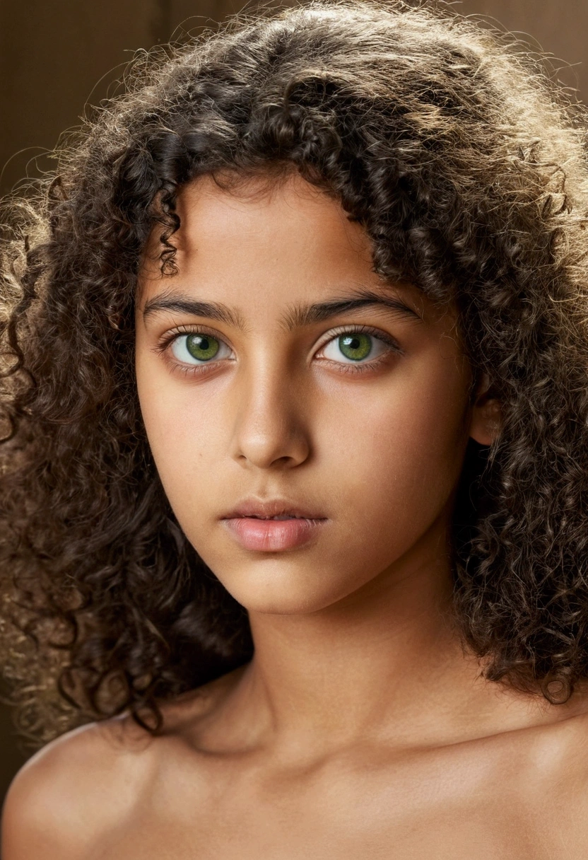 adolescente marocaine très jolie yeux verts très t cheveux long et boucles ((full nudity)) ((vue sur le corps entier))