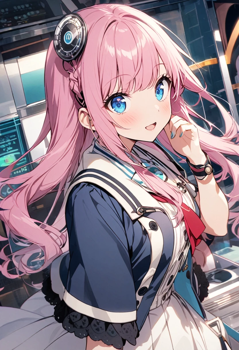 (extreme detailed),(masterpeace),(hyper extreme),best quality,CG,game cg,beautiful lighting,perfect nipples,(colour),1girl,outdoors, <lora:Memphis:1>Memphis,pink hair,long hair,hairclip,green eyes,black jacket,sleeveless blouse,white shirt,ribbon,blue high waist skirt,thighhighs,shoes,full body, <lyco:multiarm-4-v1:-0.5> ,<lyco:multileg-v1:-0.5>
