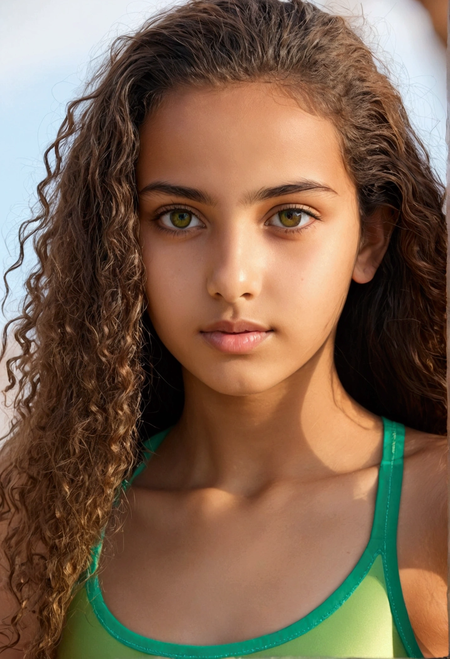 adolescente marocaine très jolie yeux verts très t cheveux long et boucles ((full nudity))