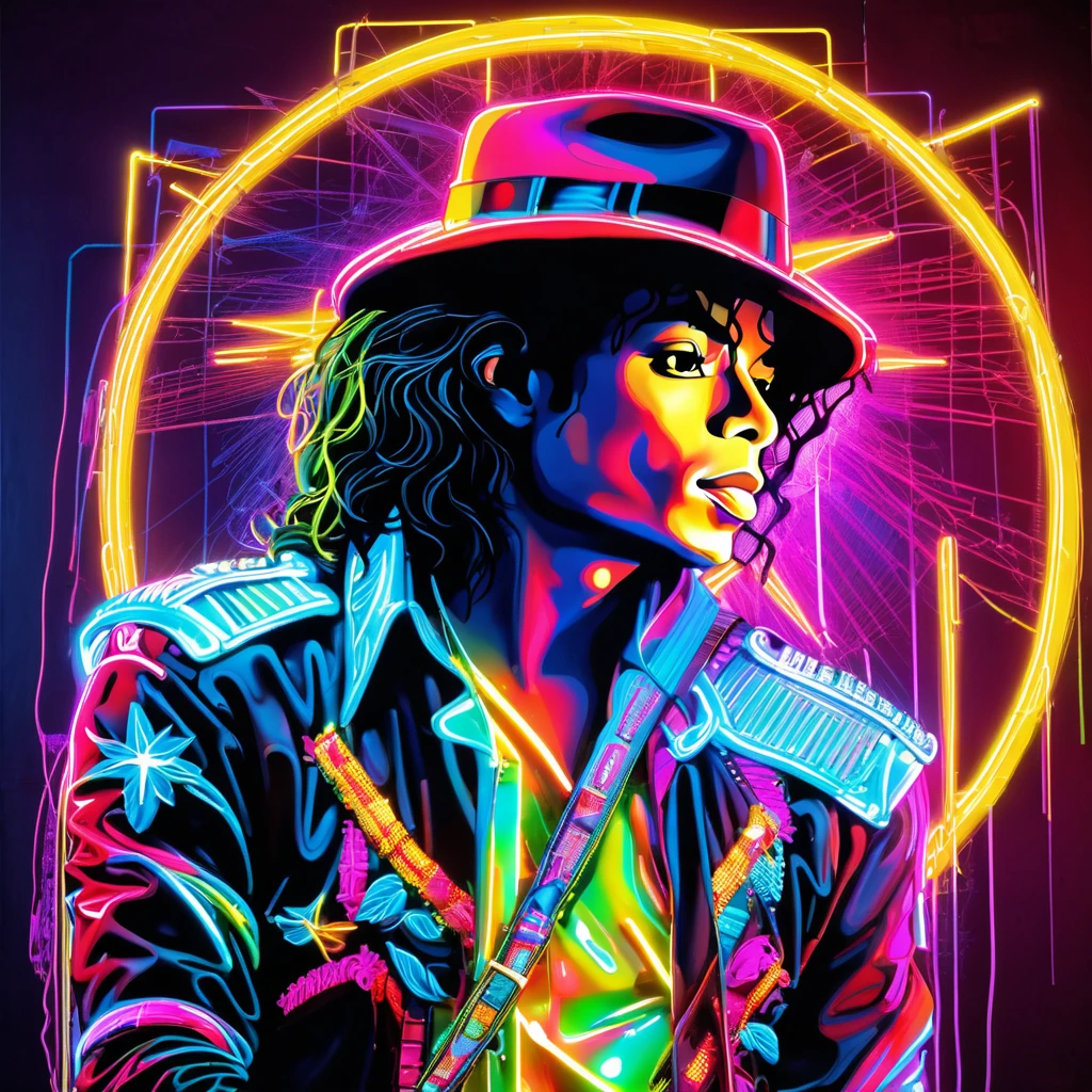 arte Michael Jackson neon