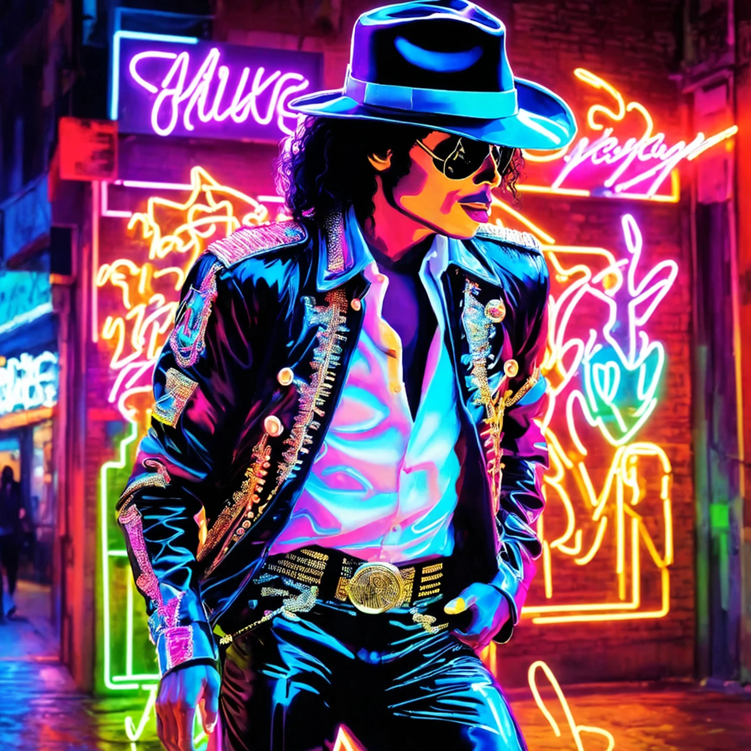 arte Michael Jackson neon
