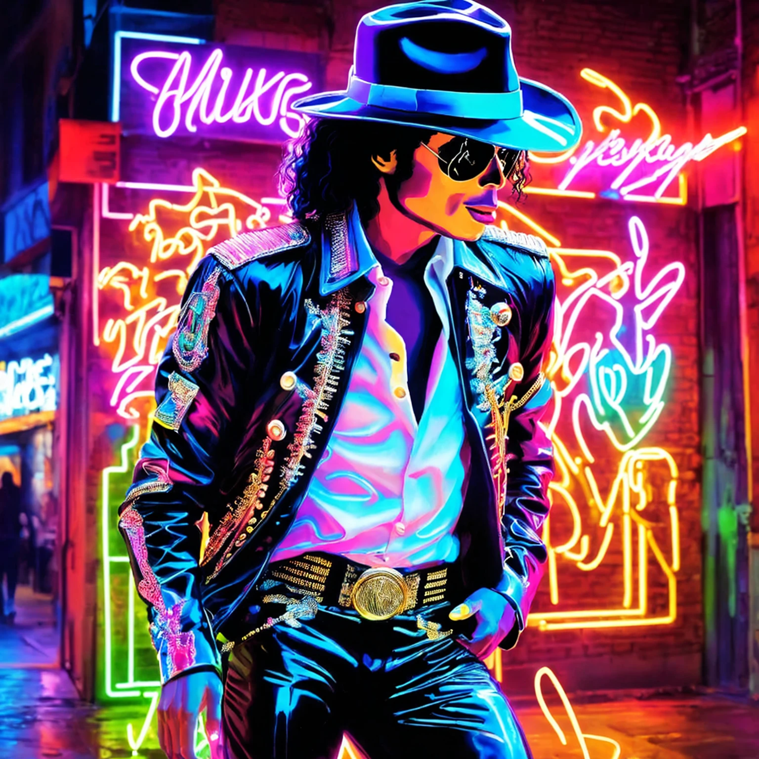 arte Michael Jackson neon