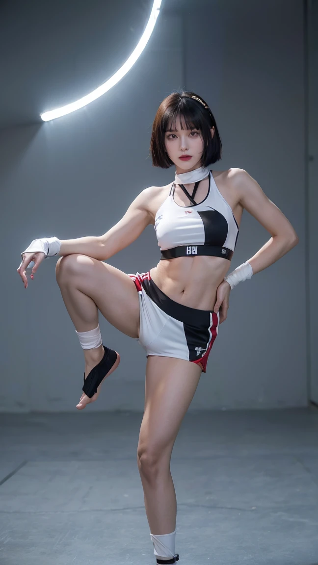 (masterpiece), best quality, expressive eyes, perfect face, HD, 4K, Thailand MMA girl, killer, tanned, (masterpiece), best quality, expressive eyes, perfect face, abs muscular, 1girl, beautiful face, thicker eyebrows, Beauty of beauty, (shinny skin, bob cut with movement), black eyes, eyebrows, Looking at Viewer, latex bodysuit, smiling look, smile expression, standing in frustration, Black hair, (large swaying chest, A slender,), full body, bandage wrapped legwear, muscles, collarbone, slim waist, slim athletic build, Studio Lighting, Muaythai headband, bandage MMA gloves, Sweating, underworld fighting room, Thai face, (masterpiece), best quality, expressive eyes, perfect face, Thailand MMA girl, killer, tanned, (masterpiece), best quality, expressive eyes, perfect face, 1girl, beautiful face, Beauty of beauty, (shinny skin, bob cut with movement), black eyes, eyebrows, Looking at Viewer, red polyester, Fatigued look, bloodthirsty expression, standing in frustration, Black hair, (large swaying chest, A slender,), full body, bandage wrapped legwear, muscles, collarbone, slim waist, slim athletic build, Studio Lighting, Muaythai headband, bandage MMA gloves, Sweating, temple background, Thai face, hard knee veins, MuayThai, perfect anatomy, bandaged foot, feet, latex dolphin shorts, solo, cum inside, sperm inside, wet shorts, Mizuno brand clothing, kickboxing, kicking feet, kick pose, veins knee, two leg, bandages, bandage fighter, obliques, MuayThai, perfect anatomy, bandaged foot, feet, MMA shorts, solo, cum inside, sperm inside, wet shorts, kicks, Her Name, Thai face woman, bleeding, wounded, bruises, rich wealth, tanned skin, tan skin, brown skin color, muaythai bodysuit, rich woman, wealthy, breast, nipples, vaginak pussy, smiling
