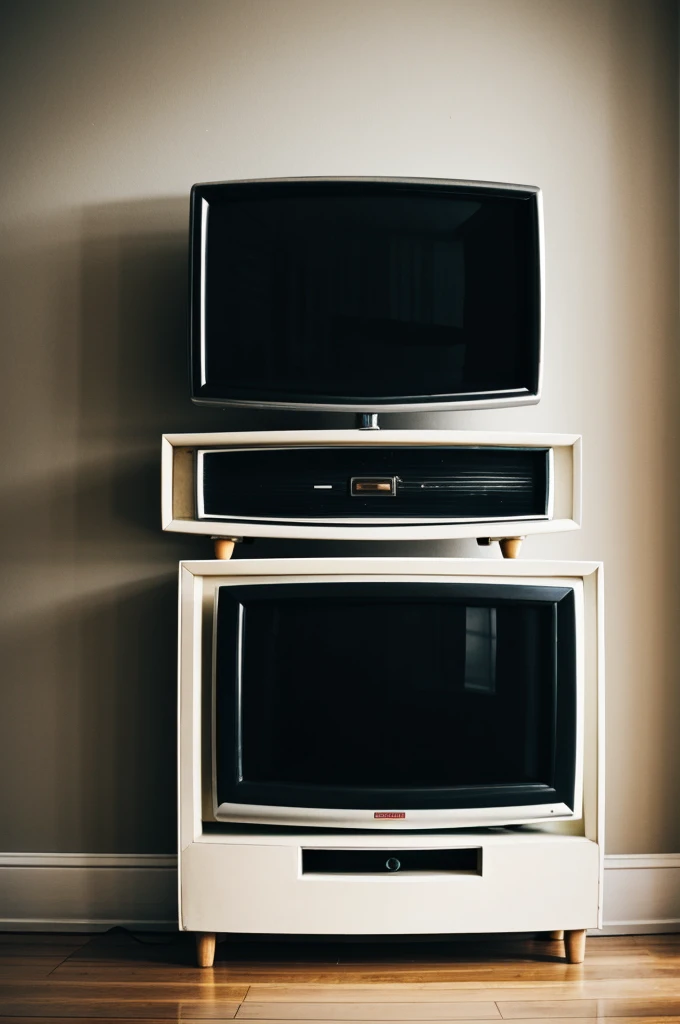 Old television with transparent background.