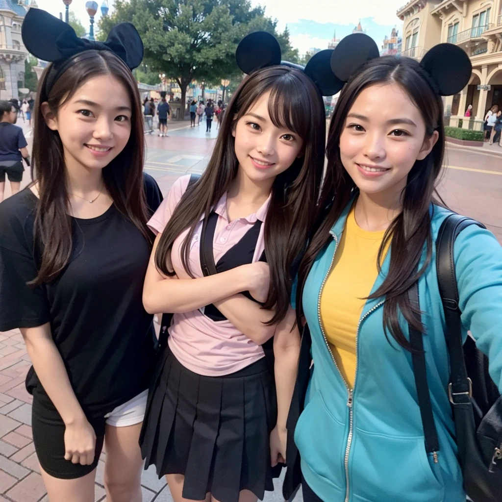 A girl and her teacher on a school trip to Disneyland