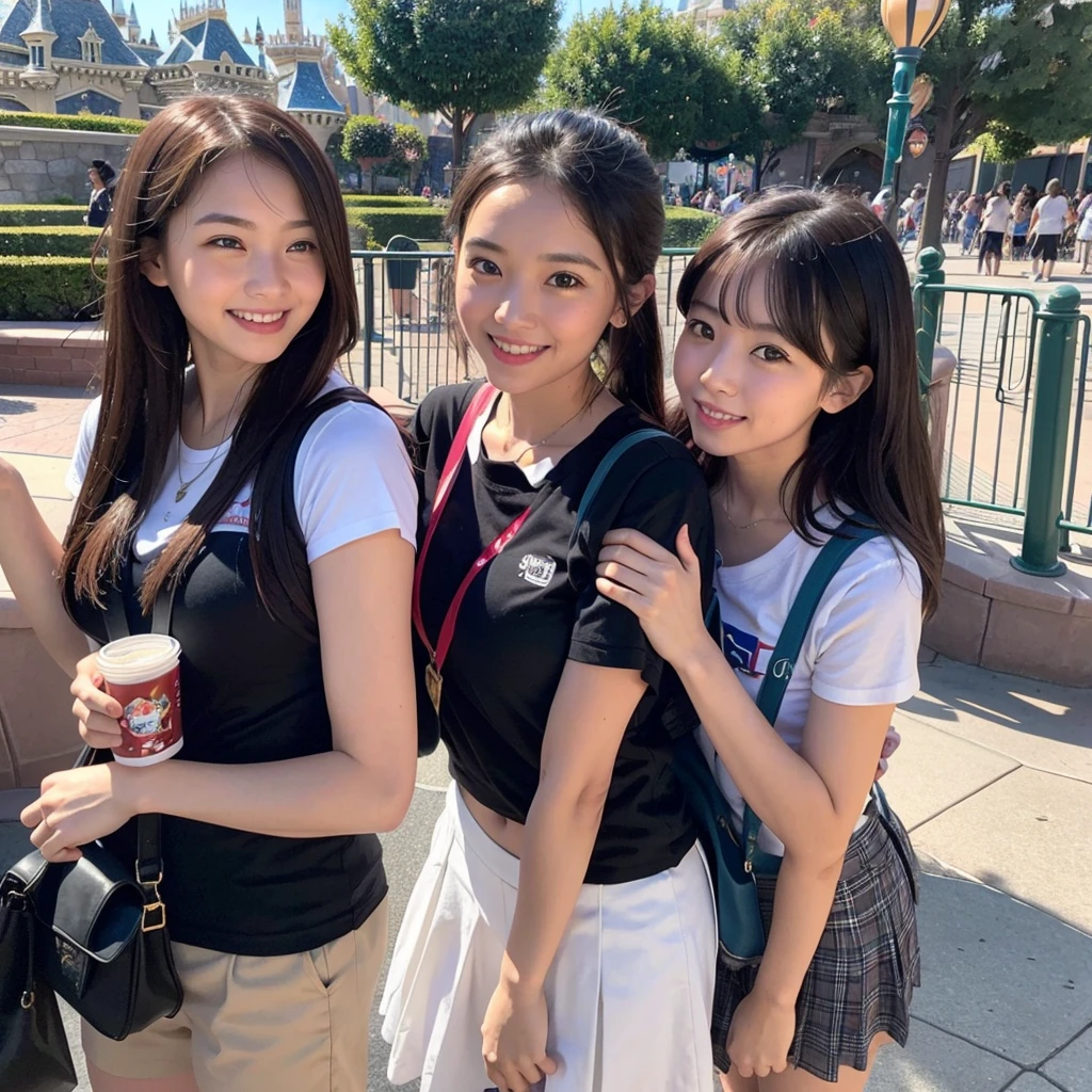 A girl and her teacher on a school trip to Disneyland
