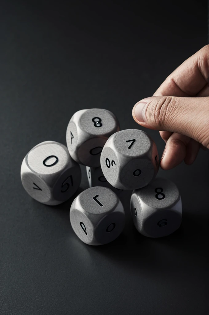 2 dice being rolled, dark gray background, NO hands