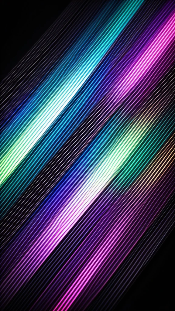 Mechanically adjusted Black background Colorful linear flash beautiful模様 Gradation square, circle, All the triangles mixed together high density space beautiful Detailed