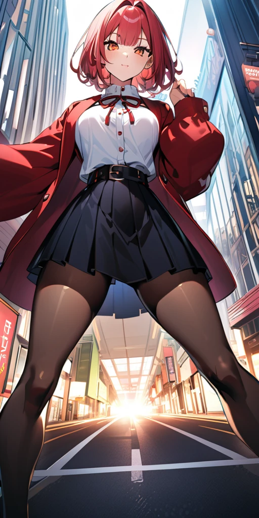 ((Highest quality、masterpiece、Anime Style、Highest quality、High resolution、8k、detailed、ultra-detailed:1.3))、Long legs、Sharp focus:1.2, Beautiful woman with perfect figure:1.4、(smile:1.2), double eyelid、30-year-old woman、Sexy pose、((((Shut your mouth.、One Woman、ワンピース:1.5)))),The background is tokyo