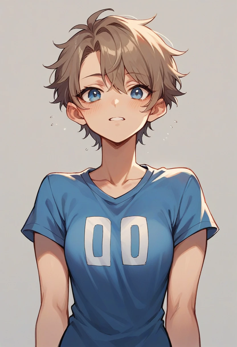 Blue team shirt with black details