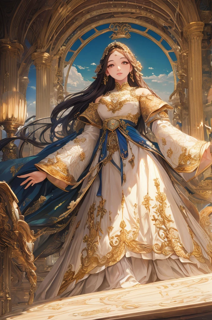(masterpiece, Highest quality:1.2), 4K, 8k, Intricate details, Art Station, alone, One girl, Mature Woman, Color sleeves