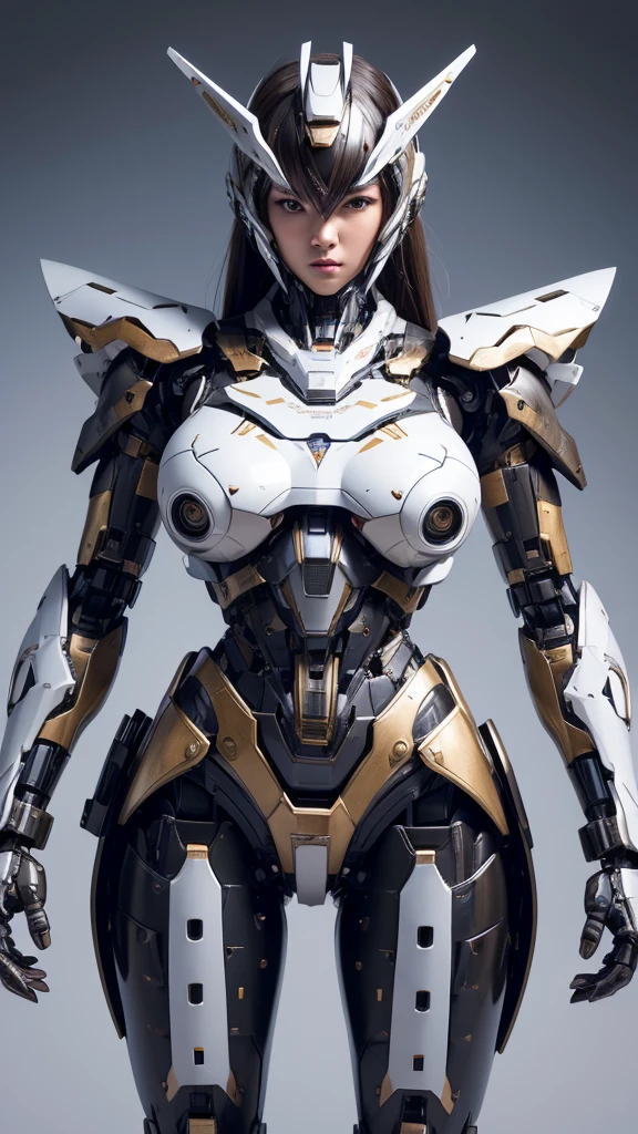 Textured skin, Super Detail, high details, High quality, Best Quality, hight resolution, 1080p, hard disk, Beautiful,(Super Heroine),Oppai Missile,beautiful cyborg woman,Mecha Cyborg Girl,Battle Mode,Girl with a Mecha Body,She wears a battle cyborg mech with a weapon,Fulll body Shot