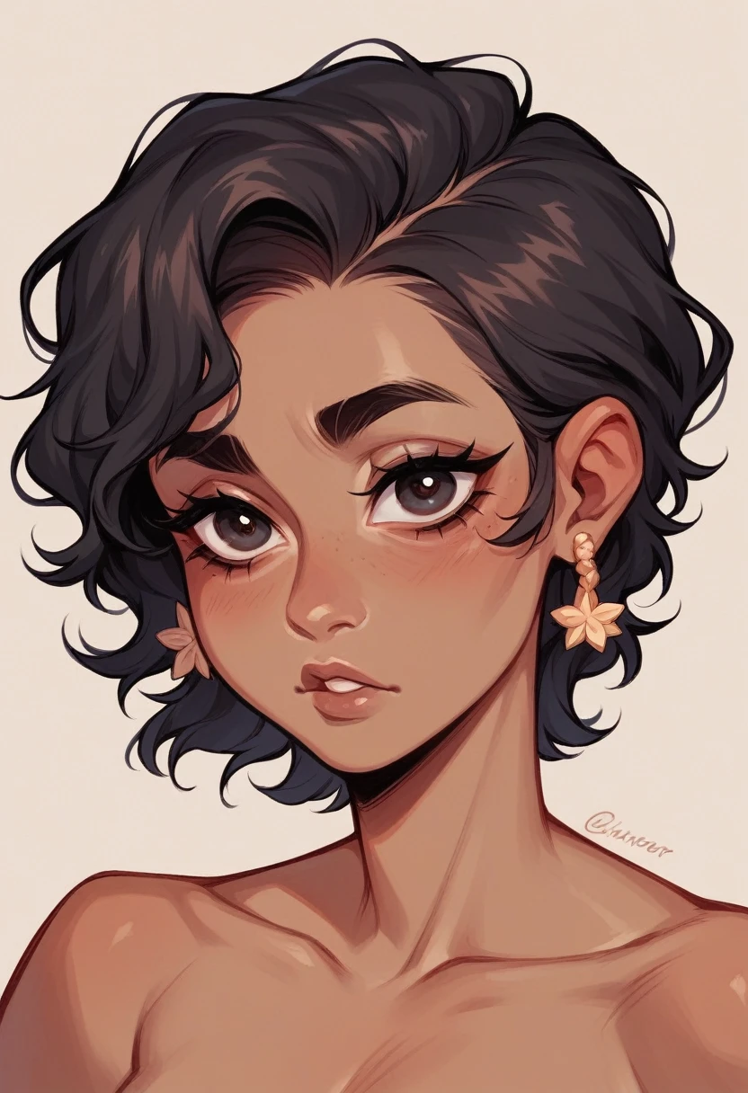 Bblack hair ,sensuous, latina, mermaid eyes, Asian