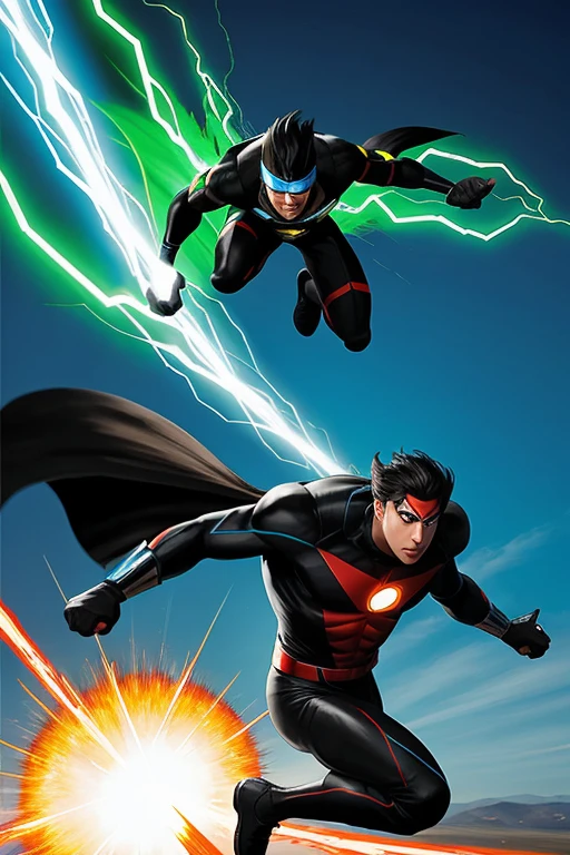 Here is the description of the SHOCK story:
"Meet SHOCK, the Velocity Vanguard! With the ability to move at incredible velocities, SHOCK is the fastest hero on the planet. He can outrun explosions, outmaneuver villains, and outpace even the speediest of foes. But SHOCK's powers don't stop there - he can also generate powerful whirlwinds, create massive shockwaves, and even fly at incredible speeds. Join SHOCK on his high-speed adventures as he protects the innocent, battles evil, and pushes the limits of human velocity!"
Let me know if you'd like me to make any changes!