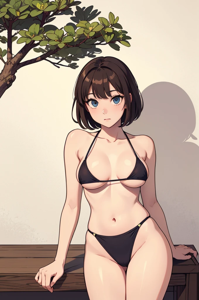 (((masterpiece, best quality, ultra highres, 1 girl, solo, no background))), super detailed skin and face and eyes and finger, beautiful japanese woman, small breasts:1.5, skinny, light brown hair, white background, very short pixie hair, cowboy shot, Generate with illustrations, Various expressions, Various poses, Please draw the entire character within the frame, ensuring that the head, arms, and legs are not cut off. The background should be simple, with the character positioned centrally, outline, anime, 2d, boyish, tiny micro bikini swimsuit, spread legs, expressionless,