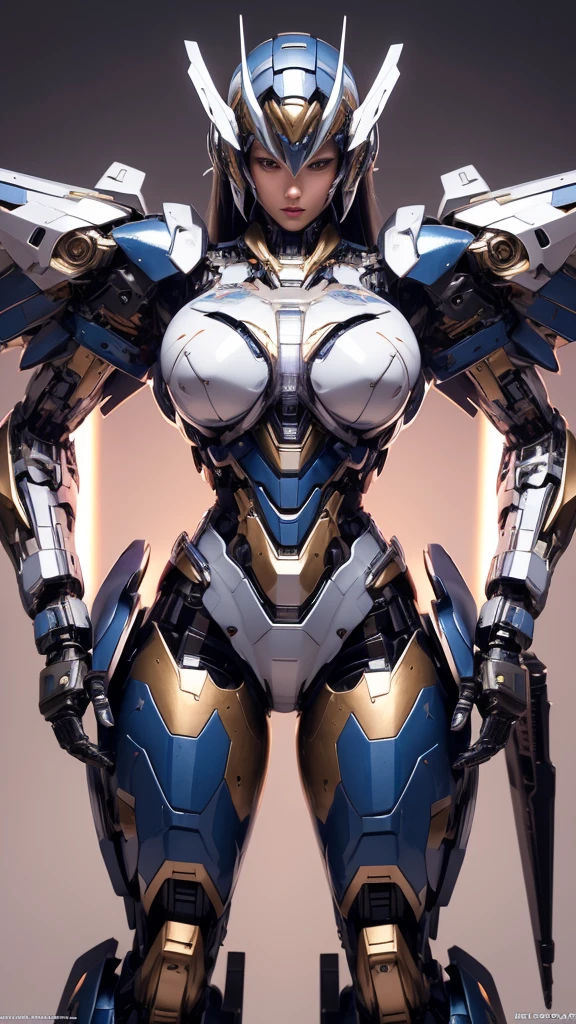 Textured skin, Super Detail, high details, High quality, Best Quality, hight resolution, 1080p, hard disk, Beautiful,(Super Heroine),Oppai Missile,beautiful cyborg woman,Mecha Cyborg Girl,Battle Mode,Girl with a Mecha Body,She wears a battle cyborg mech with a weapon,Fulll body Shot