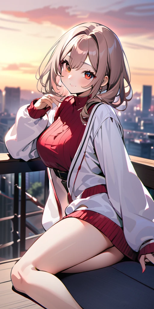 ((Highest quality、masterpiece、Anime Style、Highest quality、High resolution、8k、detailed、ultra-detailed:1.3))、Long legs、Sharp focus:1.2, Beautiful woman with perfect figure:1.4、(smile:1.2), double eyelid、30-year-old woman、Sexy pose、((((Shut your mouth.、One Woman、ワンピース:1.5)))),The background is tokyo