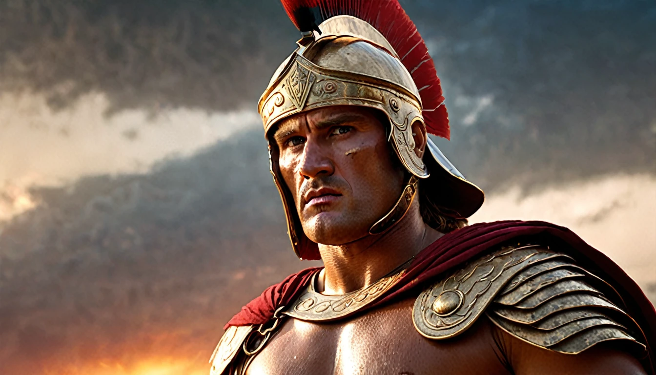 greek warrior with the face of (dolph lundgren young) spectacular lighting, moody atmosphere, vibrant colors, cinematic composition, intricate details, (best quality, 4k, 8k, high resolution, masterpiece: 1.2), ultra detailed, (realistic, photorealistic, photorealistic: 1.37)