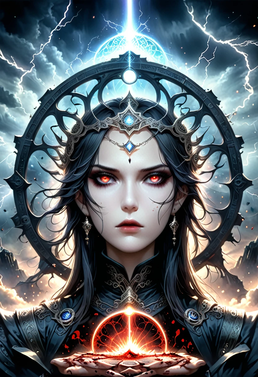 Lotus Altar,Blood spread,Strange Circle Event,Blood splatter,Pure cosmic energy transparent magic circle,Magic disc,The Wheel of Time and Space,Halo,Electric wheel,Polygons drawn with magic,Epic Fantasy,Epic surrealism,Epic Thunder Magic,Magnificent Totem,Gorgeous and mysterious magic light,Epic Black Magic,Grand Gothic style、Rainbow Colors、Rose