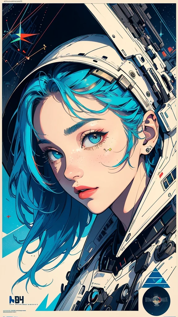 (((masterpiece, highest quality))),(((solo:1.2))),(((1girl:1.2))),32k wallpaper, very detailed, poster, vintage science fiction,(((((geometric cinematic movie poster))))), (bauhaus), shape,(((abstract))),(mid century modern),movie poster,(((((portfolio))))),(((((Close-up))))),(((((bust up))))),((((more various angle)))),(((highlight))),Vast landscape,((((heterochromia)))),(((complete. detailed face))),(((Extremely talented))),(((most complecated machine))),Colorful color scheme