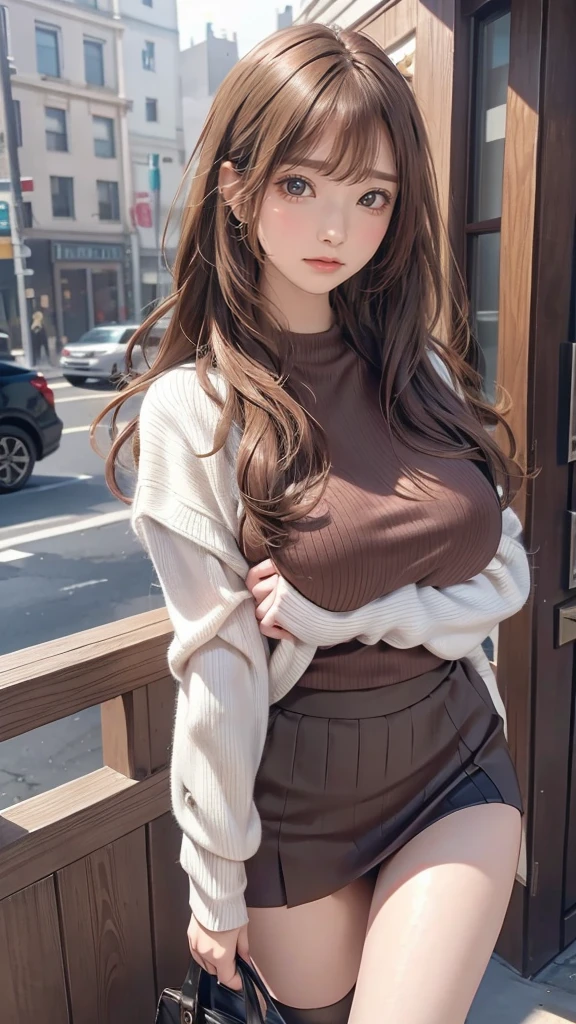 (random porn pose),(Highest image quality,(8k),ultra-realistic,best quality, high quality, high definition, high quality texture,high detail,beautiful detailed,fine detailed,extremely detailed cg,detailed texture,a realistic representation of the face,masterpiece,Sense of presence),sweater,tight mini skirt,stockings,Engineer boot