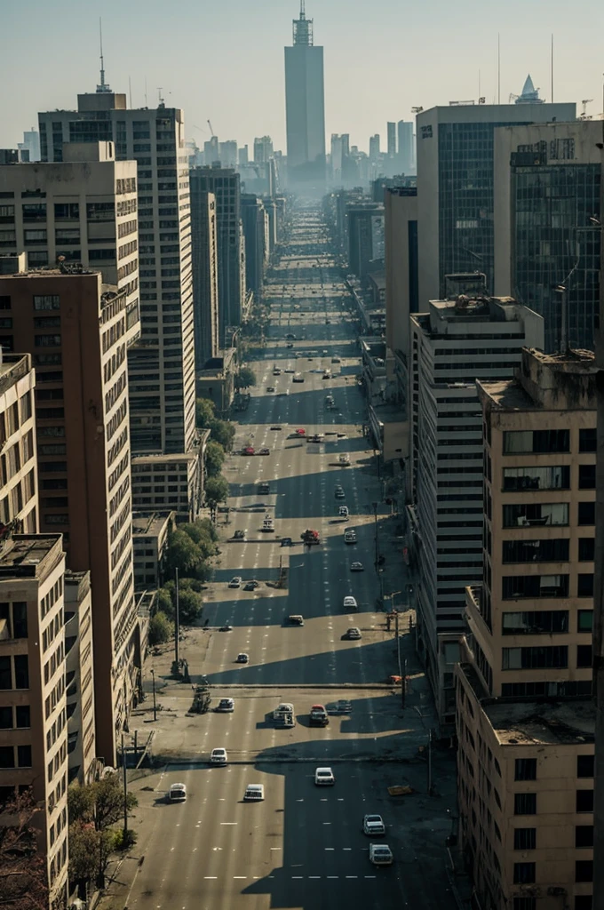 City after zombie apocalypse