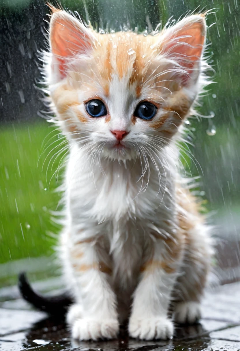 kitten on a rainy afternoon