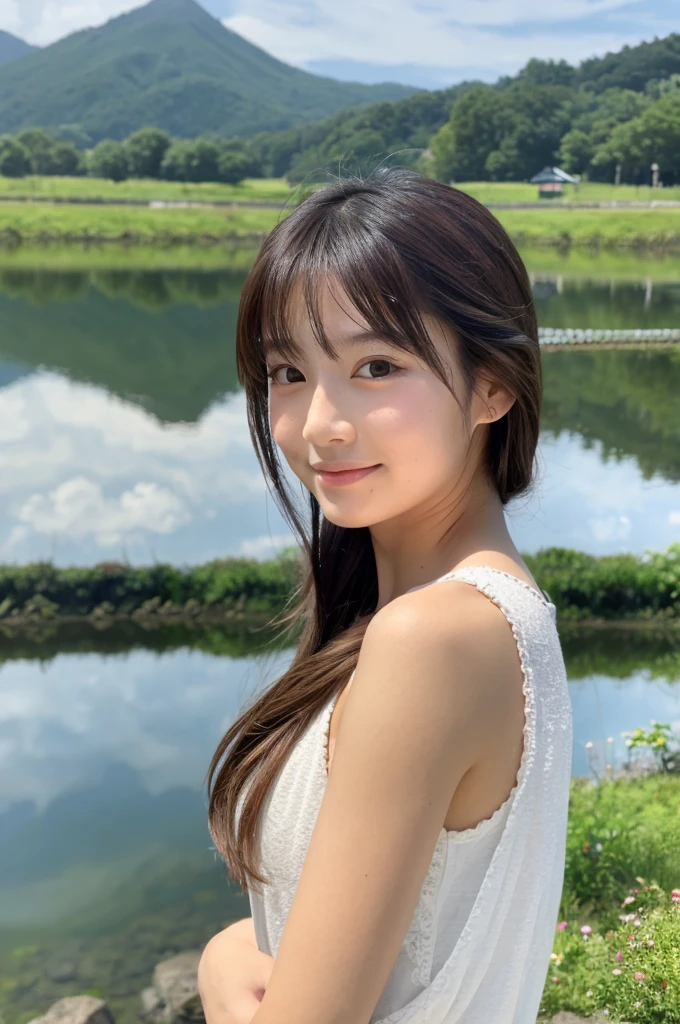 ((Highest quality)), ((masterpiece)), (detailed),Perfect Face,Japanese,landscape,Beauty,cute,Upper Body
