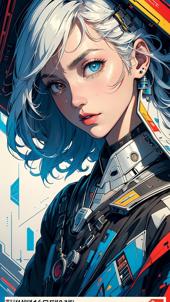 (((masterpiece, highest quality))),(((solo:1.2))),(((1girl:1.2))),32k wallpaper, very detailed, poster, vintage science fiction,(((((geometric cinematic movie poster))))), (bauhaus), shape,(((abstract))),(mid century modern),movie poster,(((((portfolio))))),(((((Close-up))))),(((((bust up))))),((((more various angle)))),(((highlight))),Vast landscape,((((heterochromia)))),(((complete. detailed face))),(((Extremely talented))),(((most complecated machine))),Colorful color scheme